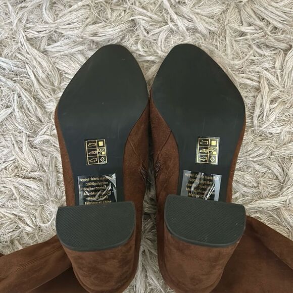 NWOB Jeffrey Campbell Parisah-2 Over The Knee Heeled Boots in Brown Suede size 9 - Picture 11 of 12